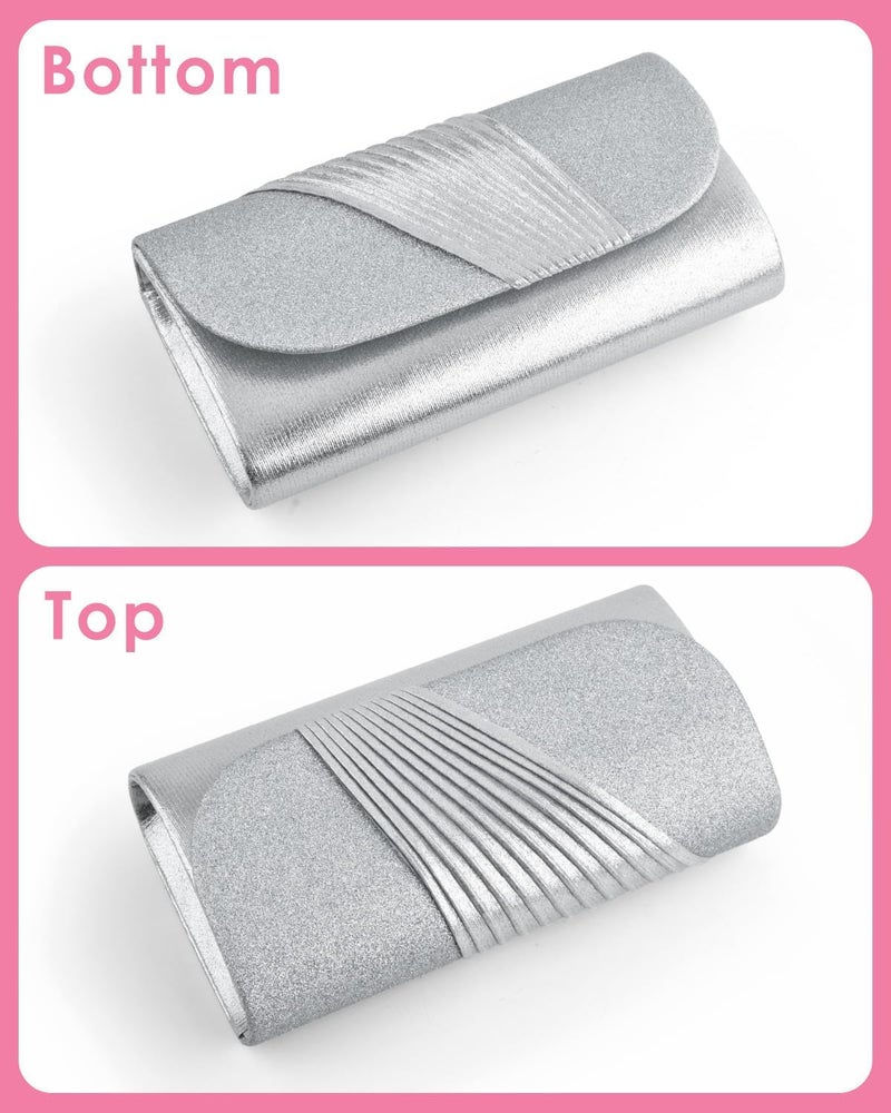TINDTOP Clutch Purses for Women Evening Handbags for Formal Wedding Party Cocktail Prom Crossbody Shoulder Envelope Bag - Image 5